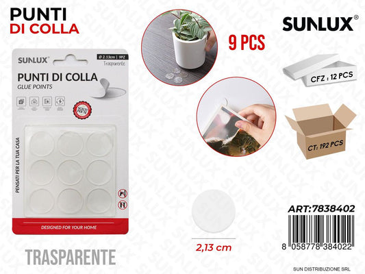 Punti di Colla Trasp. 9PCS D.2.13CM