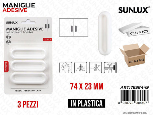 Maniglie Adv in Plast. 3 Pcs 74*23MM