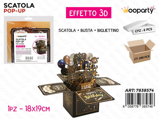SCATOLA POP-UP 3D 18*19CM