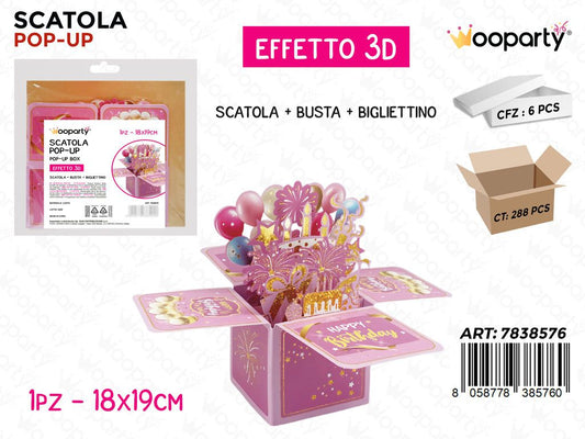 SCATOLA POP-UP 3D 18*19CM