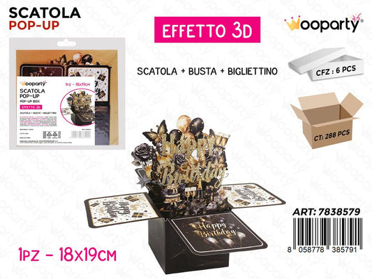 SCATOLA POP-UP 3D 18*19CM