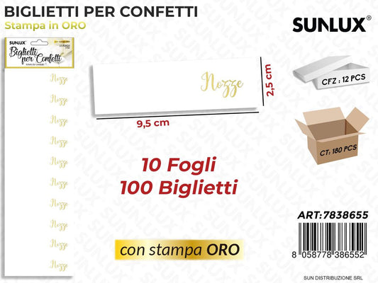 Biglietti per Confetti Nozze 10FF-100PCS
