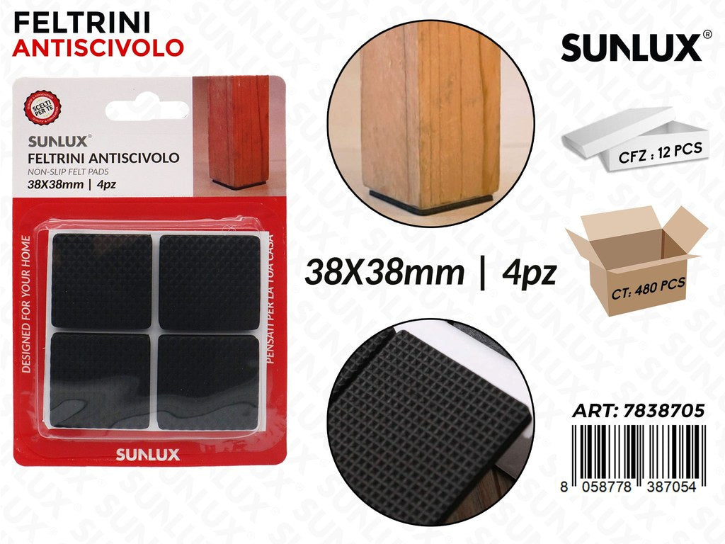Sunlux Feltrini Antiscivolo 4PCS 38*38MM
