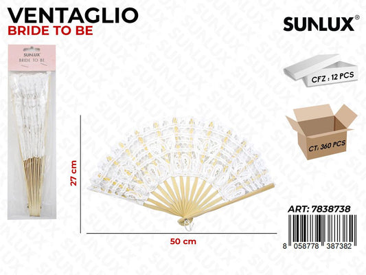 Ventaglio Bride To Be in Legno 50*27CM