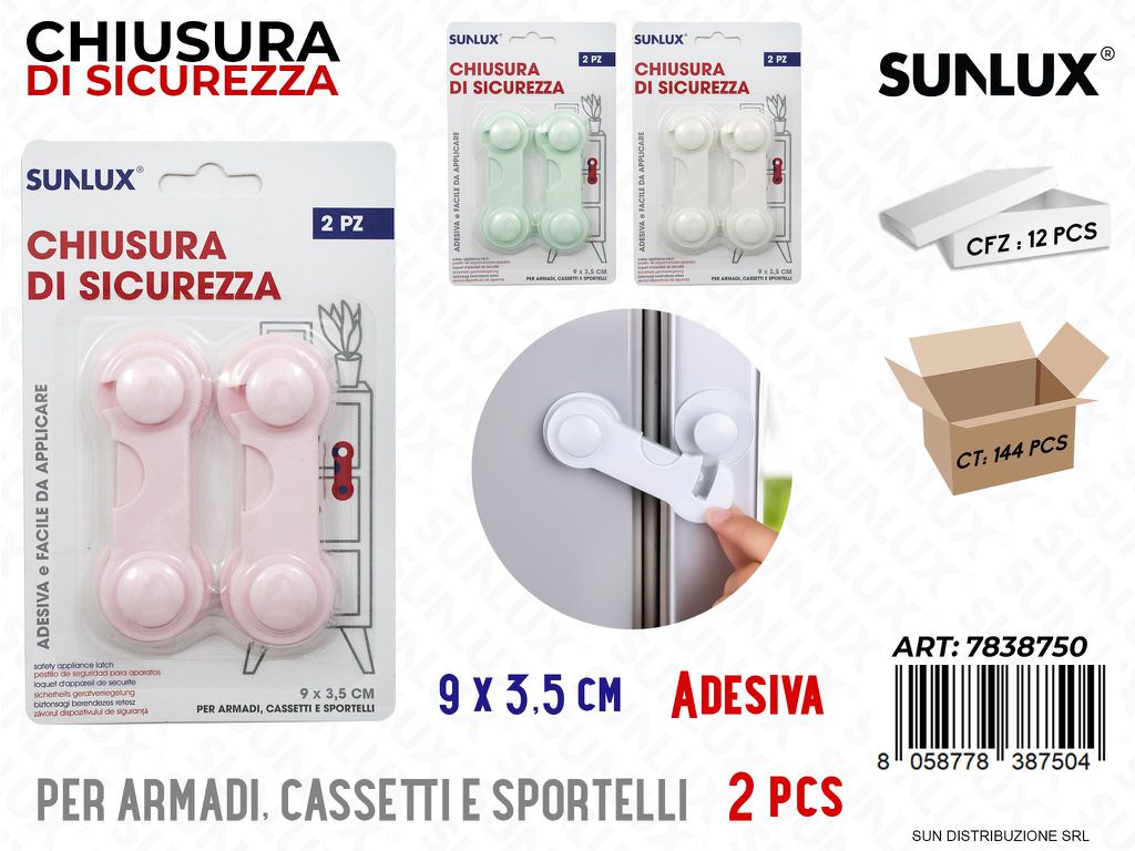 Chiusura di Sicurezza Adv Ass. 2PCS 9*3.5CM