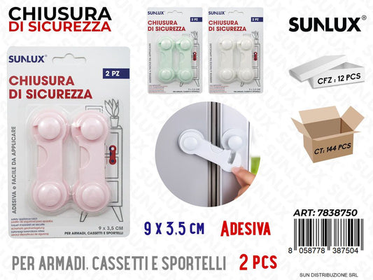 Chiusura di Sicurezza Adv Ass. 2PCS 9*3.5CM