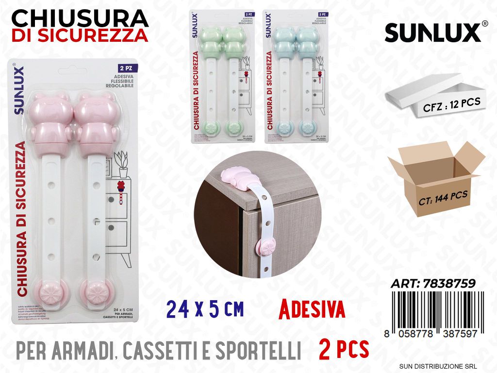 Chiusura di Sicurezza Adv Ass. 2PCS 22*5CM