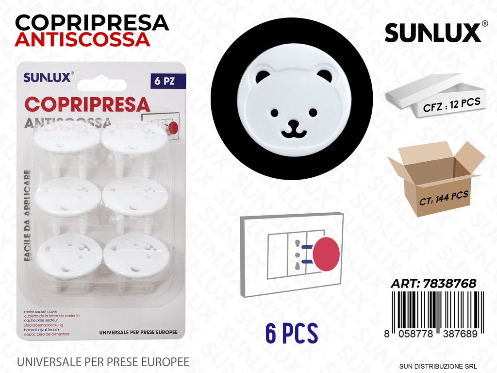 Copripresa Antiscossa 6 Pcs