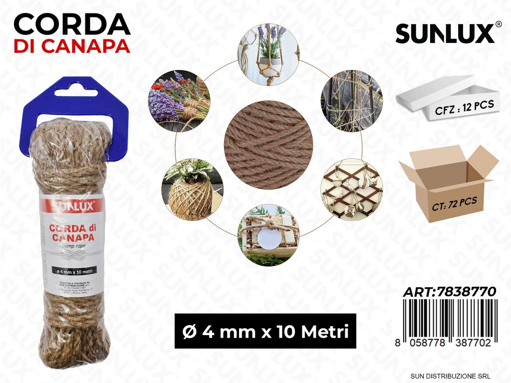 Corda di Canapa D.4MM*10MT