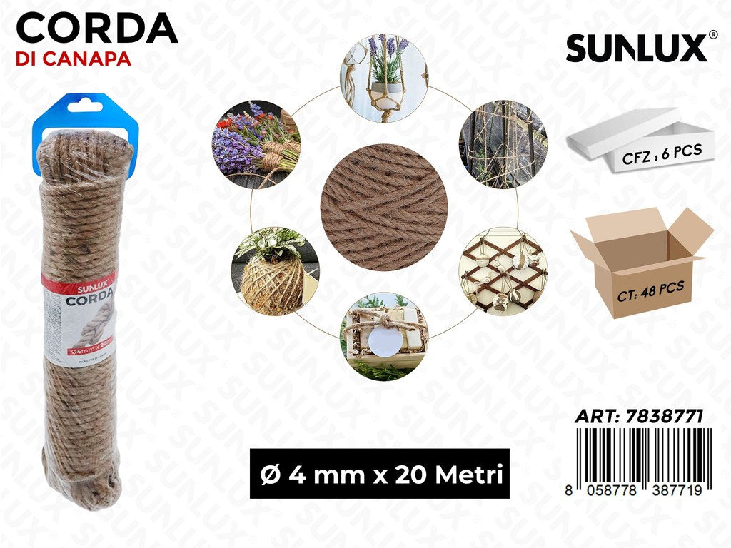Corda di Canapa D.4MM*20MT