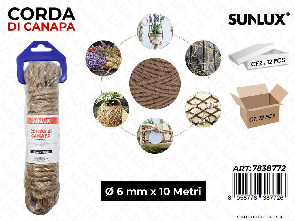 Corda di Canapa D.6MM*10MT