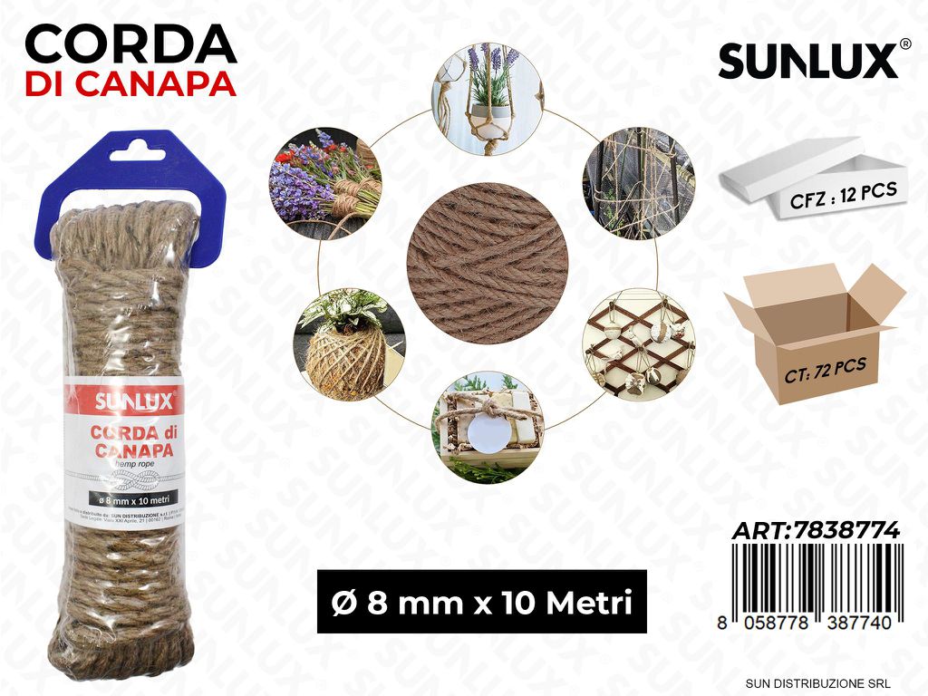 Corda di Canapa D.8MM*10MT