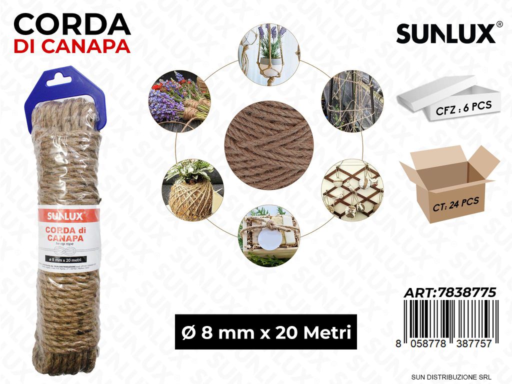 Corda di Canapa D.8MM*20MT