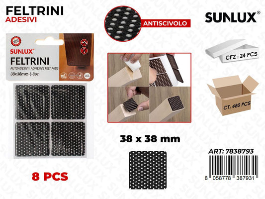 Sunlux Feltrini Adv 8PCS 38*38MM