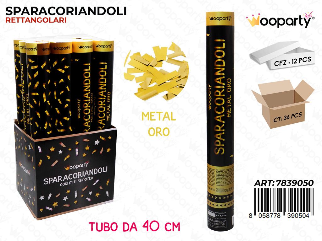 SPARACORIANDOLI ORO METAL 40CM /PZ DA 12**