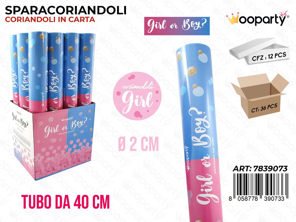 SPARACORIANDOLI GIRL 40CM /PZ DA 12**