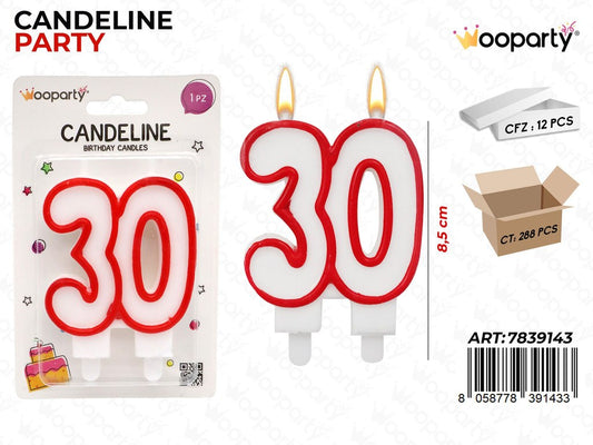 CANDELINE PARTY N.30 8.5CM