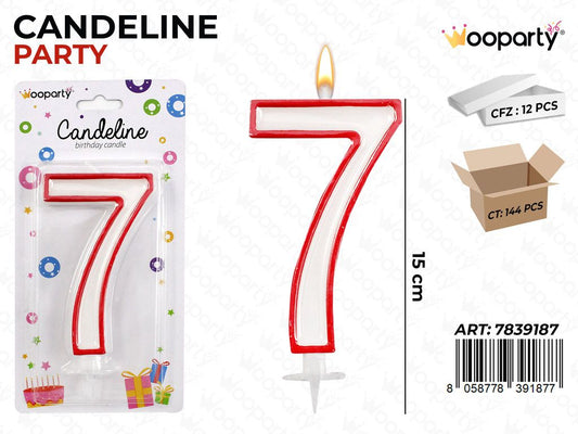 CANDELA GIGANTE N. 7 15CM /PZ DA 12**