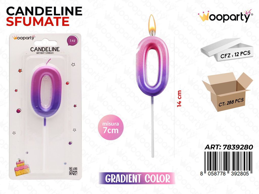 CANDELINE GRADIENT COL. N.0 14CM /PZ DA 12**