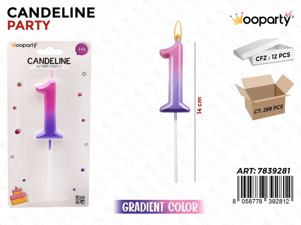 CANDELINE GRADIENT COL. N.1 14CM /PZ DA 12**