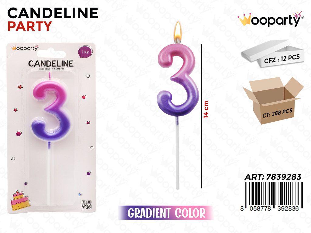 CANDELINE GRADIENT COL. N.3 14CM /PZ DA 12**