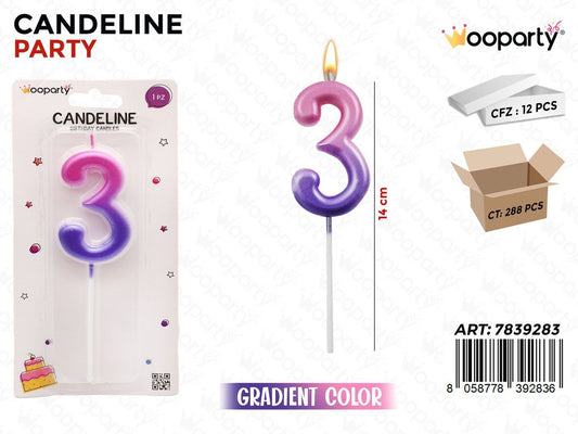 CANDELINE GRADIENT COL. N.3 14CM /PZ DA 12**