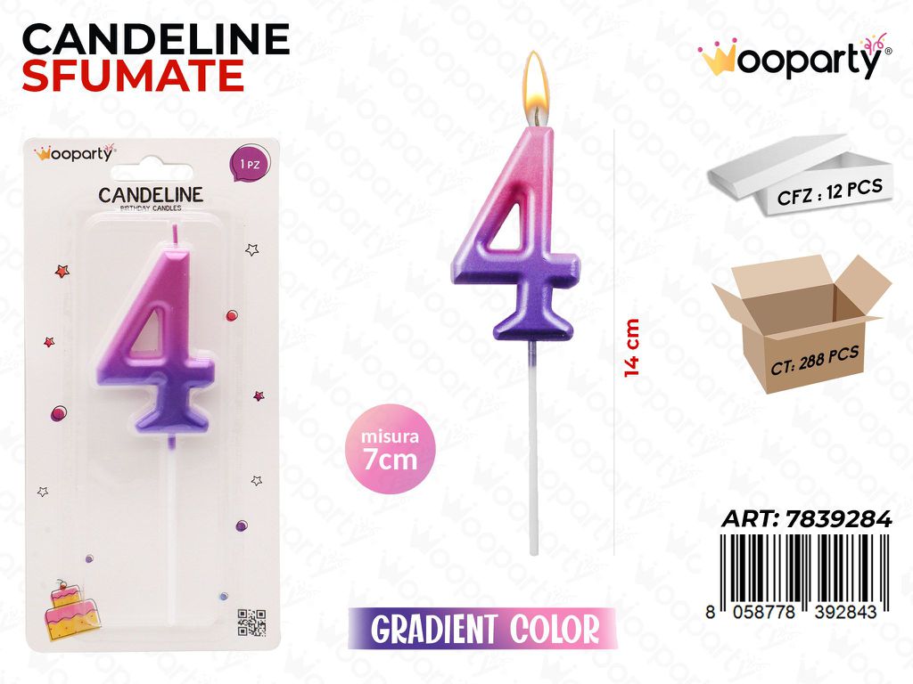 CANDELINE GRADIENT COL. N.4 14CM /PZ DA 12**