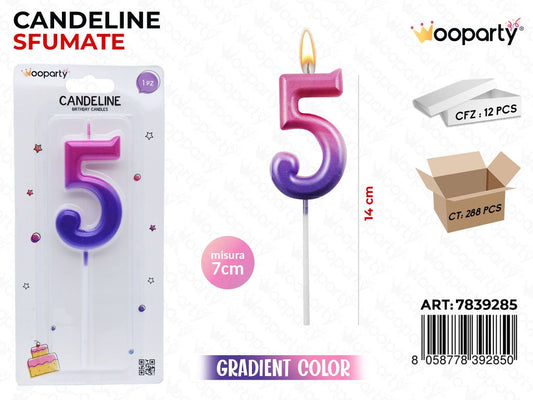 CANDELINE GRADIENT COL. N.5 14CM /PZ DA 12**