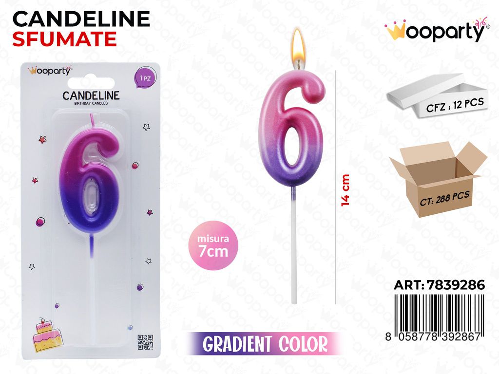 CANDELINE GRADIENT COL. N.6 14CM /PZ DA 12**