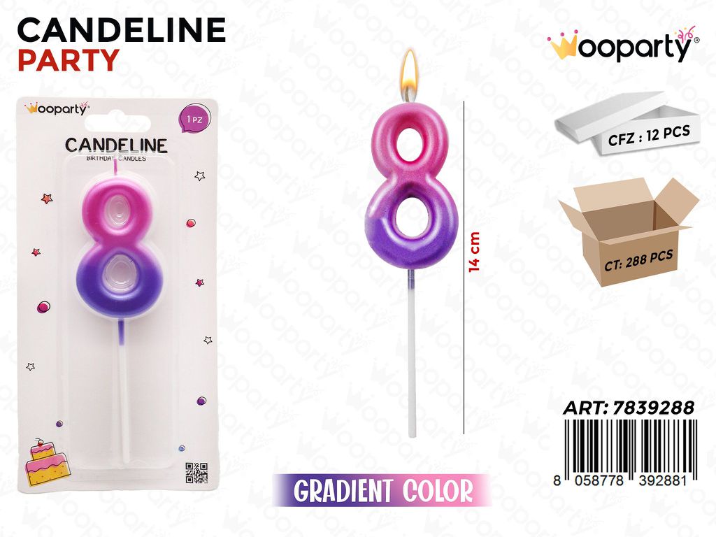 CANDELINE GRADIENT COL. N.8 14CM /PZ DA 12**