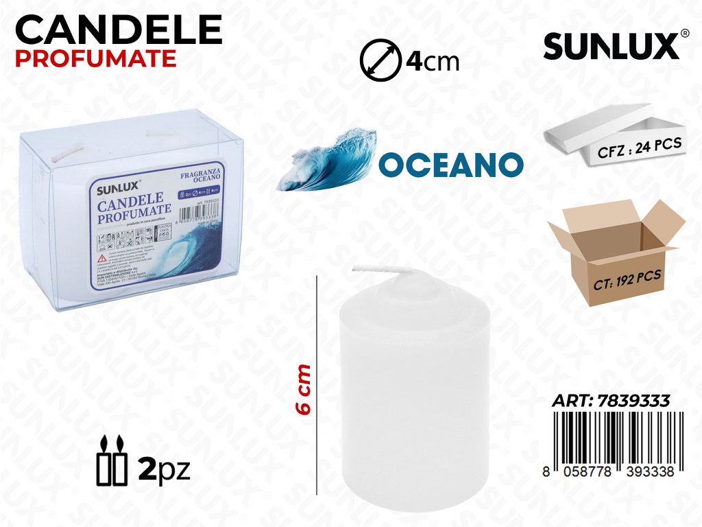 Candele Profumate Oceano 2PCS 6*4CM