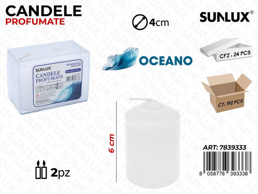 Candele Profumate Oceano 2PCS 6*4CM