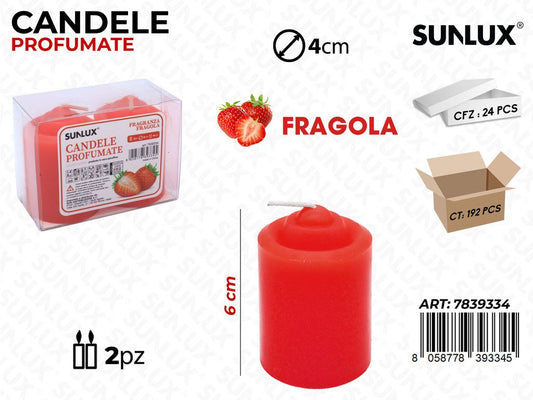 Candele Profumate Fragola 2PCS 6*4CM