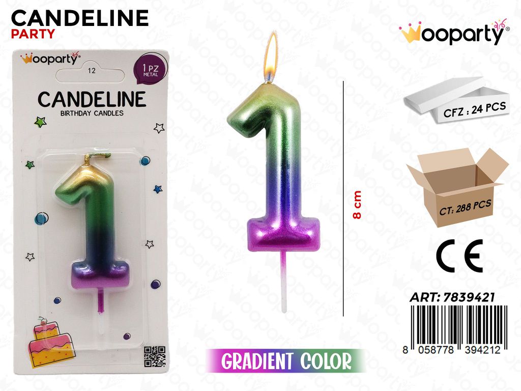 CANDELINE GRADIENT COLOR N.1 8CM/PZ DA 24**