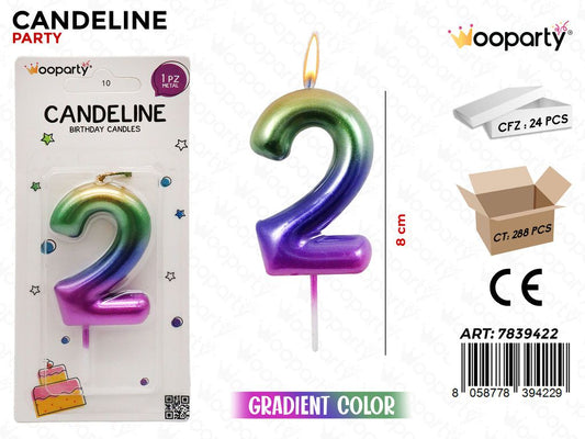 CANDELINE GRADIENT COLOR N.2 8CM/PZ DA 24**