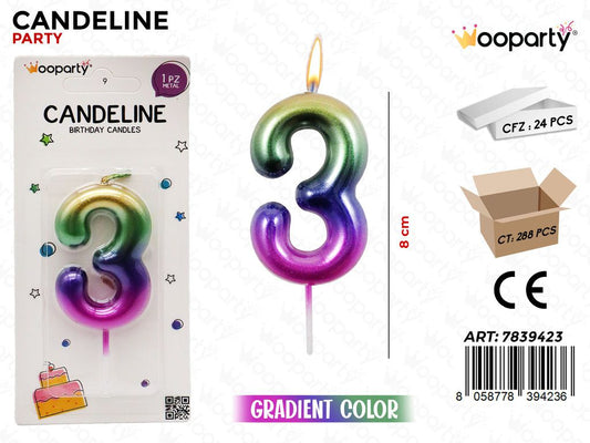 CANDELINE GRADIENT COLOR N.3 8CM/PZ DA 24**
