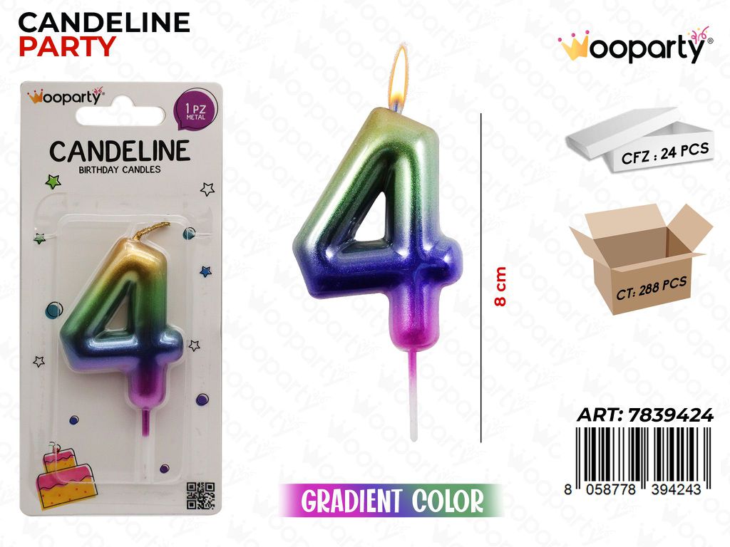CANDELINE GRADIENT COLOR N.4 8CM/PZ DA 24**