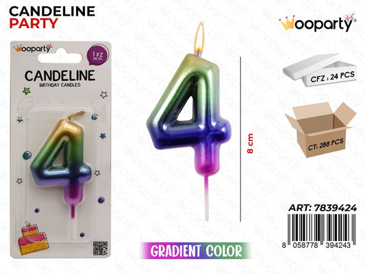 CANDELINE GRADIENT COLOR N.4 8CM/PZ DA 24**