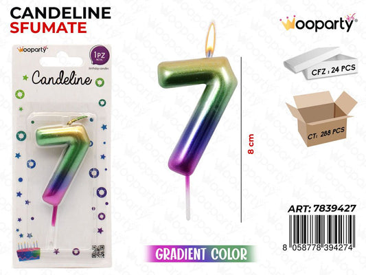 CANDELINE GRADIENT COLOR N.7 8CM/PZ DA 24**