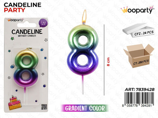 CANDELINE GRADIENT COLOR N.8 8CM/PZ DA 24**