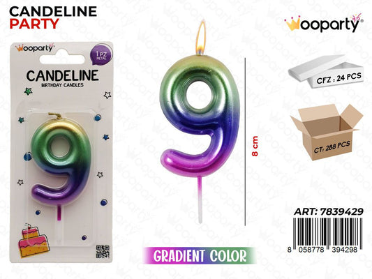 CANDELINE GRADIENT COLOR N.9 8CM/PZ DA 24**