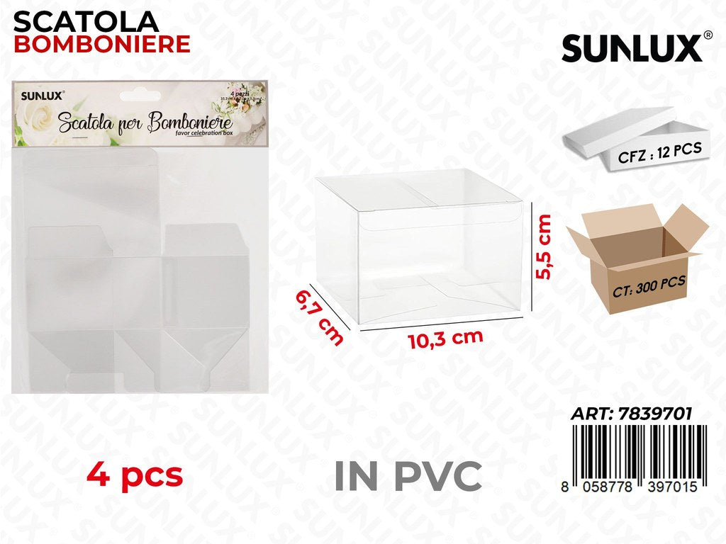 Scatola Bomb. in Pvc 4PCS 6.7*5.5*10.3CM