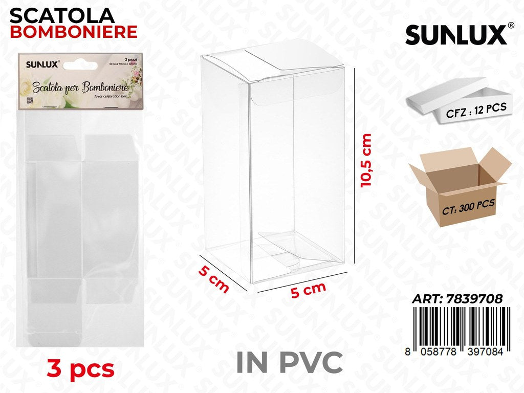 Scatola Bomb. in Pvc 3PCS 5*10.5*5CM