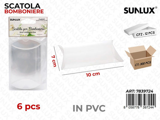 Scatola Bomb. in Pvc 6PCS 10*7CM