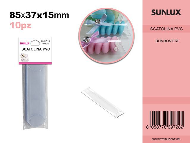 Sunlux Scatola Pvc 10PCS 8.5*3.7*1.5