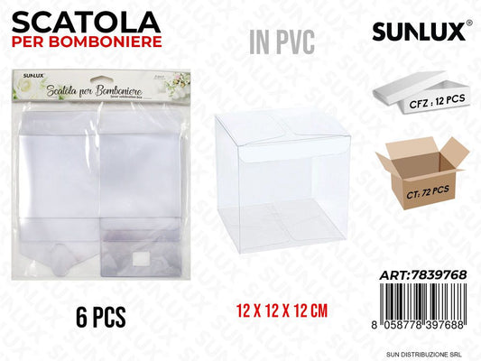 Scatola Bomboniere in Pvc 6PCS 12*12*12CM