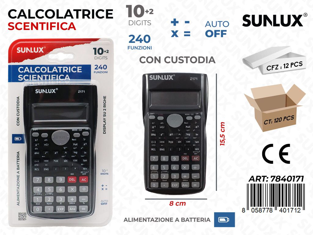 Calcolatrice Scientifica Z171 8*15.5CM
