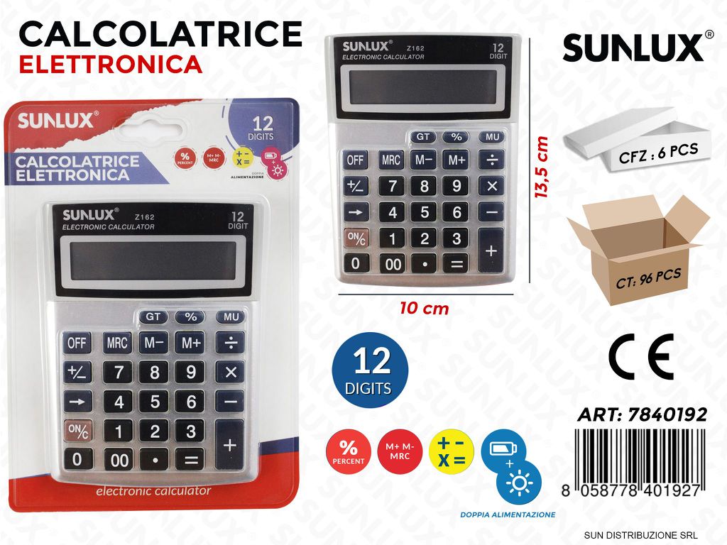 Calcolatrice Elettronica Z162 10*13.5CM