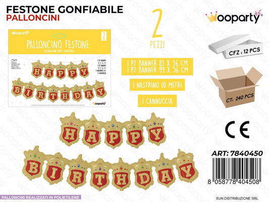 FESTONE PALLONCINO H. B. 83*36/ 99*56CM /PZ DA 12**