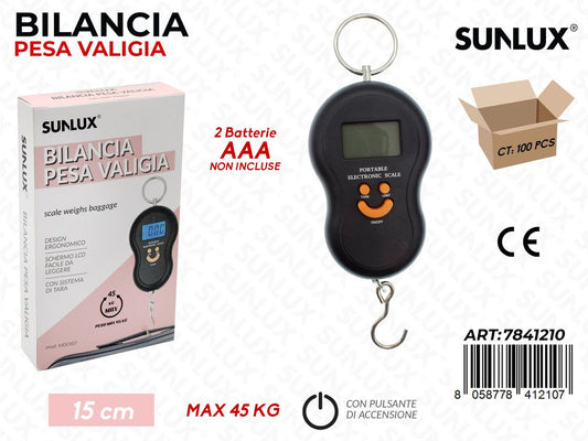 Sunlux Bilancia Pesa Valigia Max 45Kg 15Cm